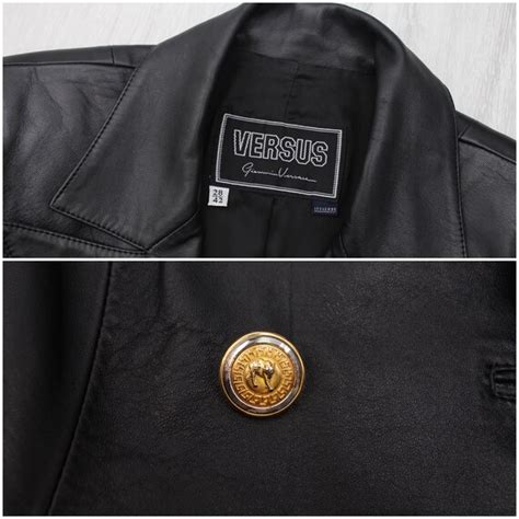 VINTAGE GIANNI VERSACE VERSUS Leather Jacket Double 